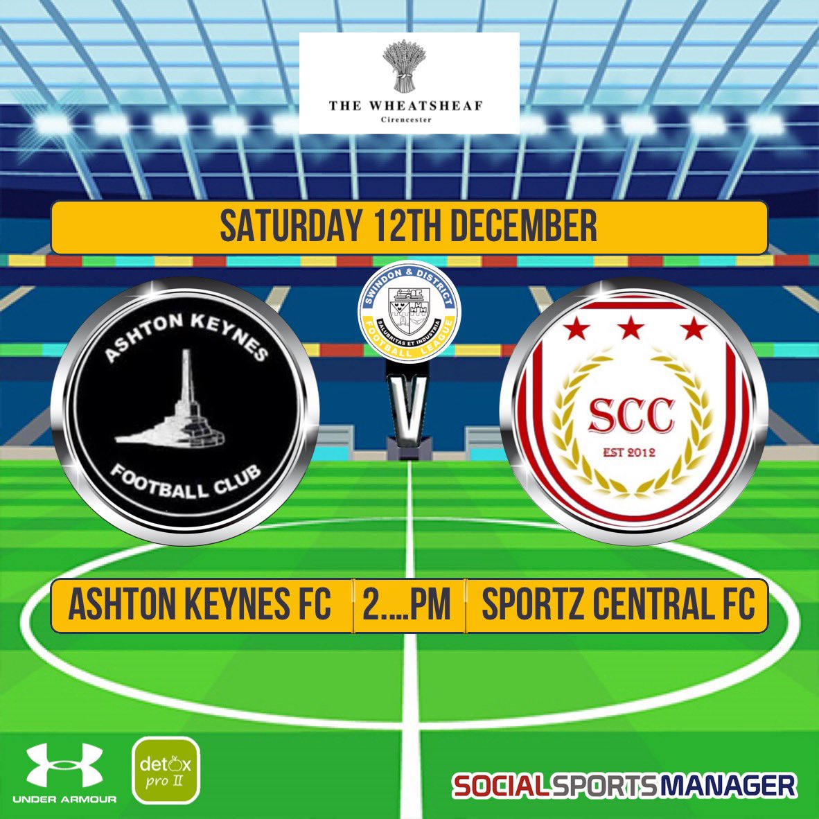 Big chance to move into the top 3 of the Swindon Premier League today as we host Sportz Central.

2pm kick off, let’s go!

AKFC
⬛️⬜️ <a href="/sdflswindon/">Swindon&District Community FL.</a>