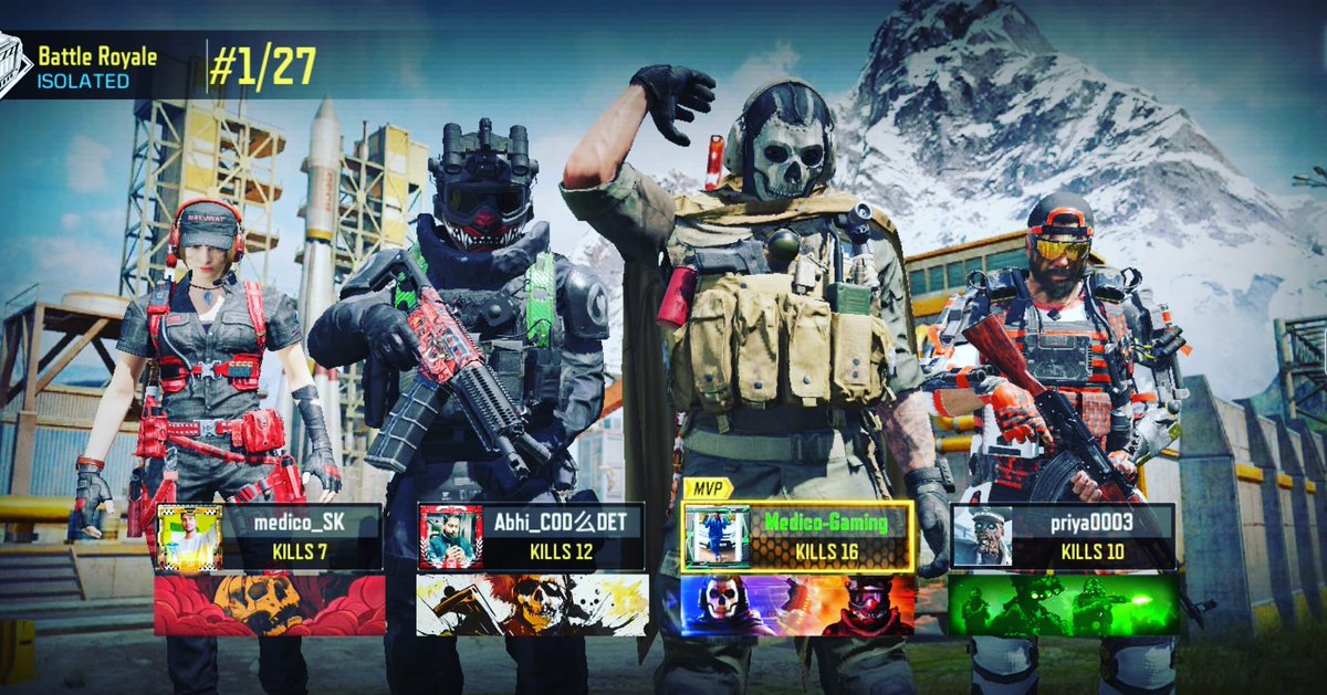 GamingMedico's tweet photo. 45 kills by my squad🙌
#Medicogaming #callofdutymobile #codbattleroyale #codmemes #codupdates #codfun https://t.co/Bs43AgCOnF