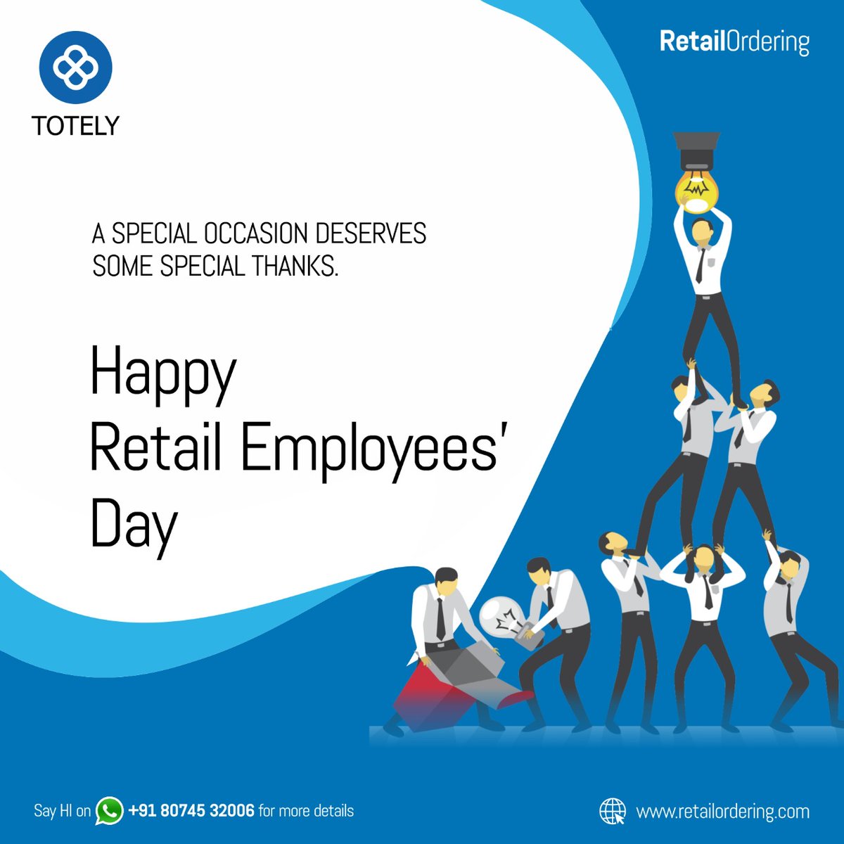 RetailOrdering's tweet photo. A day to recognize and salute the Retail Warriors.

#retailemployeesday2020 #KhulkeBoloThankYou #retail #BeABrand #totely 

@rai_india https://t.co/NyVT4fsLPm