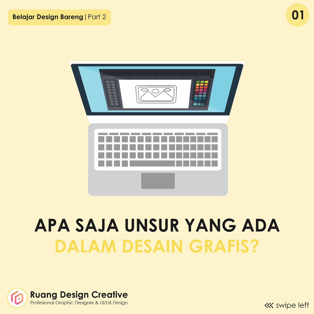 ruang_creative's tweet image. Apa Saja Unsur Yang Ada Dalam Desain Grafis?🧐😳
.
Jawaban nya tinggal geser aja kiri yah dan jangan lupa dibaca yah !!!😁🤩
.
#belajardesignbareng #ruangdesigncreative #tutorialdesain #tipsdesain #trikdesain #desaingrafis #microblog #belajardesain