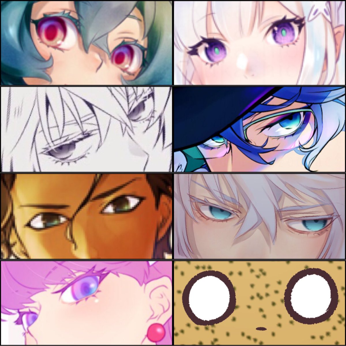 最近のと歴代〜! #目だけでフォロワーさんを惚れさせる 