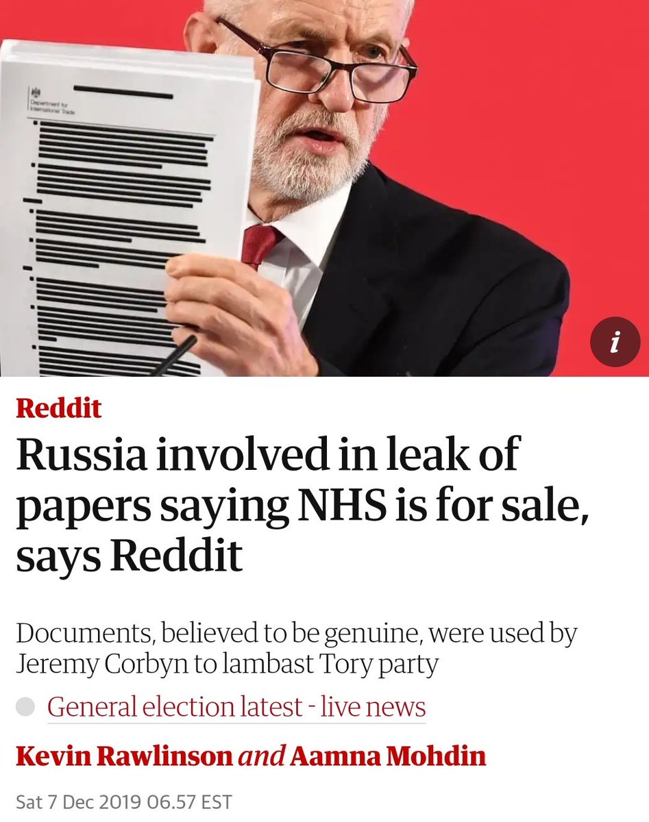 The most important thing about the NHS leaks was not it's deeply disturbing contents but that it might have come from Russia. NB: the authenticity of these documents has never been disputed.
