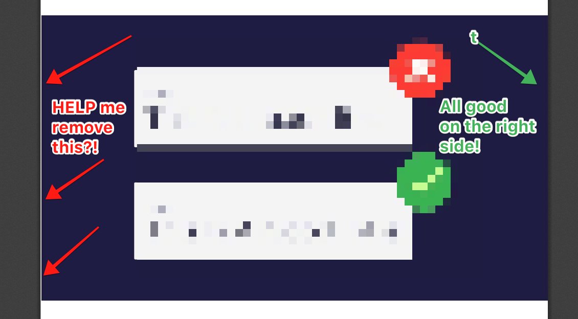 MrAhmadAwais's tweet image. For over an hour, I've been trying to print a PDF with puppeteer that doesn't have a left margin. I get this small white line and it's not there on the site. I want the images to bleed full width.
SEND HALP!!! ๐ #DevHelp