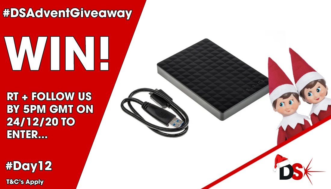 RSDesignSpark's tweet photo. It's #Day12 of our #DSAdventGiveaway. RT + Follow us by 5pm GMT on 24/12/20 for the chance to win a @Seagate 1TB Portable Hard Drive courtesy of @RSComponents #WIN #DSElves #Advent #Giveaway Full T&amp;C's at https://t.co/t5EHbg6NZN https://t.co/3MmtkqKYkL