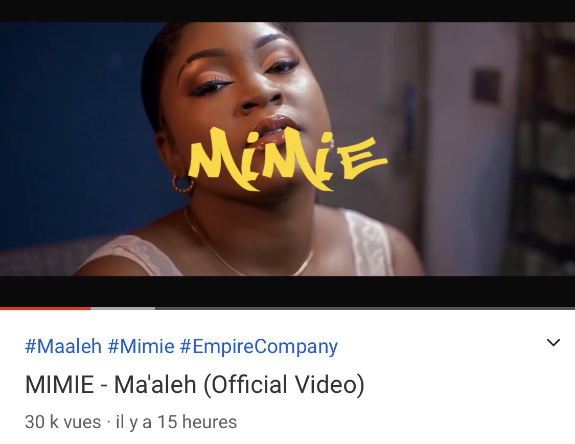 Le bon démarrage du nouveau clip de Lady @mimieofficielle !
« MA’ALEH », produit par @OkenOfficial et réalisé par @callme_adah est disponible sur YouTube 🔗 https://t.co/PdSZqZ8odq https://t.co/KpljiYjfe3