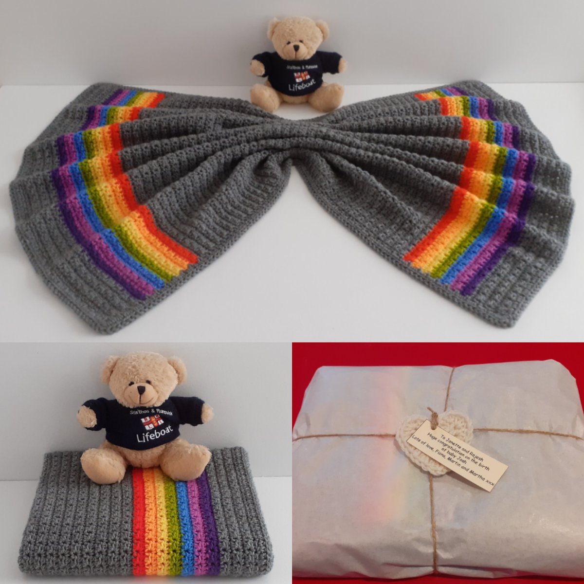 jimandgladys's tweet photo. Rainbow baby blanket from my Etsy shop posted out yesterday to it's forever home 🌈💕🌈
#crochet #handmade #babyblanket
#rainbow #vegan#veganbaby
https://t.co/k6WGVa8WX0
#etsy #newmills #newmillshighpeak
#bounceforwardnotback #NewMillsFestivalArts #jimandgladyscrochet https://t.co/dgBtISR6lI