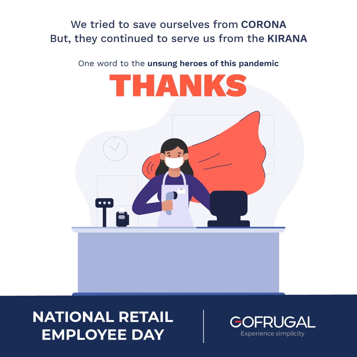 GOFRUGALTech's tweet photo. Retail workers' day is celebrated putting retail employees in the spotlight and thanking them for their untiring efforts.
The goal of the day is to build awareness on the important role that retail workers play in the customer's life.
#retailemployeeday #retailemployee #POS https://t.co/Ar2JsSLTpe