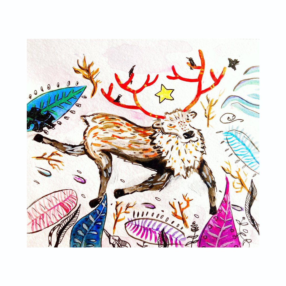 tobikot1's tweet photo. #art #tobikot #illustration #graphicdesign #sketch #liner #watercolor #акварельныеиллюстрации #ink #чернила #искусство #иллюстрация #графика #линер #картиныназаказ #smltart #иллюстрацииназаказ #эскизыназаказ #иллюстратор #акварель #rangifer #watercolorartwork #северныйолень https://t.co/a8Cl2zUiIZ