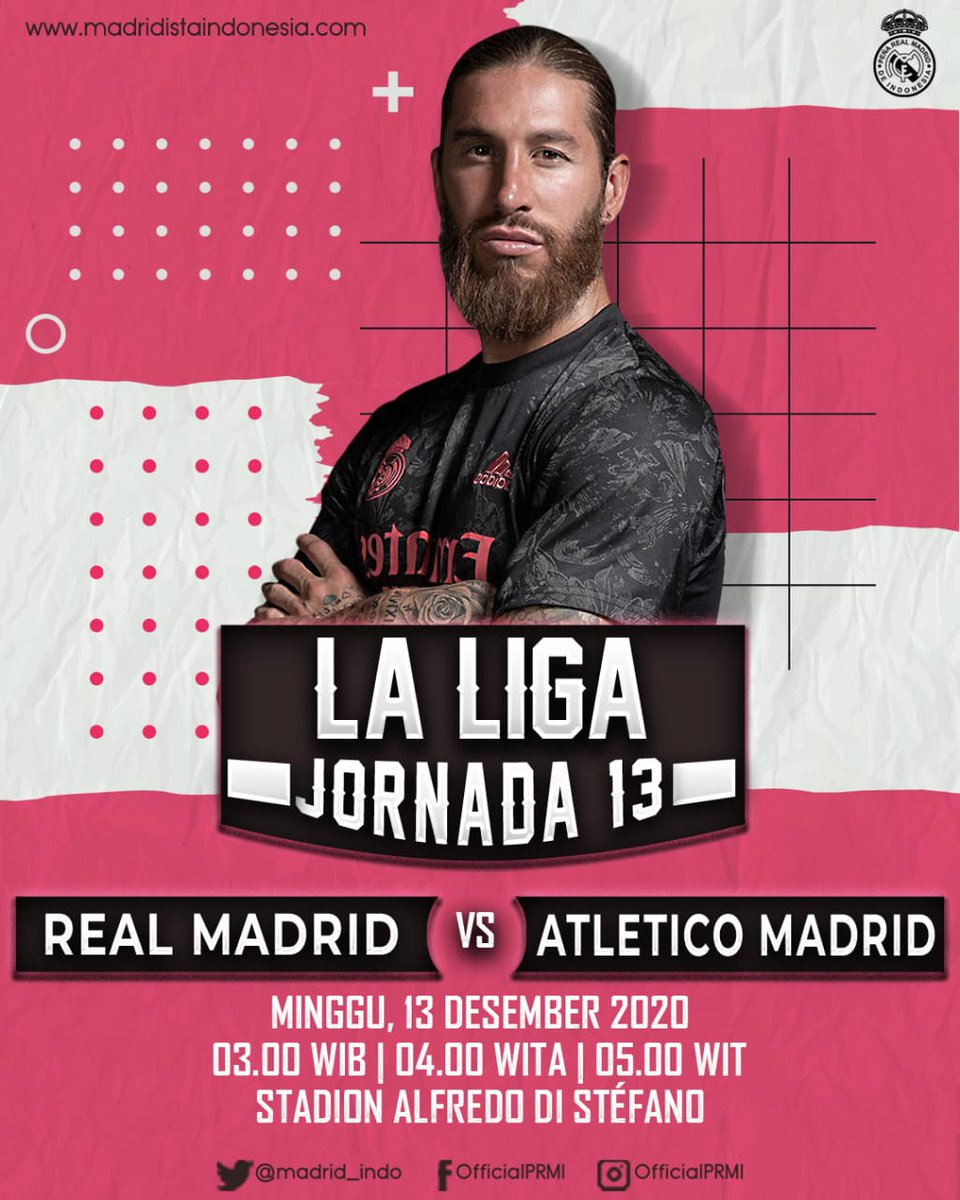 LaLiga Jornada 13

Real Madrid VS Atletico Madrid
Minggu, 13 Des 2020
Kick Off 03:00 WIB
Estadio Alfredo Di Stefano

#DerbyMadrid 
#HalaMadrid
