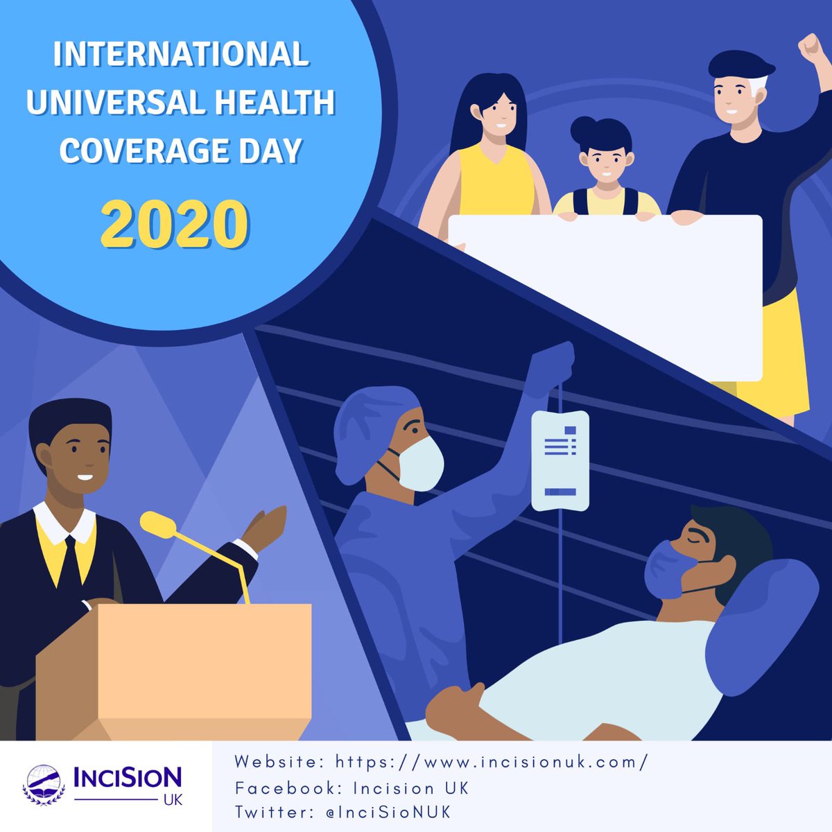 InciSioNUK's tweet photo. December 12th marks #UniversalHealthCoverage Day! 🌎🏥💉
At InciSioN, we advocate for access to safe surgical, anaesthesia and obstetric care for all, by helping raise awareness of health inequalities globally.
#HealthForAll #UHC #ProtectEveryone #UHC4Surgery #FutureOfTheOR https://t.co/JymALnV92m