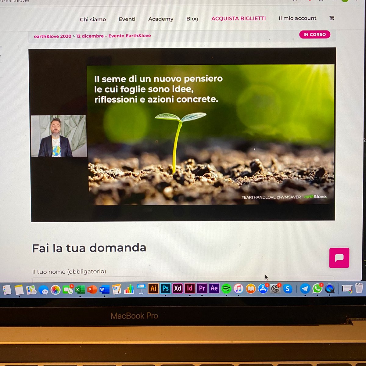 Chi vogliamo essere? Una domanda da cui ripartire per un futuro più #sostenibile ! <a href="/WMSaver/">Salvatore Russo</a> fa riflettere al #earthandlove 
<a href="/IUS_VE/">IUSVE - Istituto Universitario Salesiano Venezia</a> <a href="/seoandloveit/">&Love</a> <a href="/Fra_Benetton/">Francesco Benetton</a> <a href="/ElenaDeVenezia/">Elena De Venezia</a> <a href="/Emma_Secondini/">Emma Secondini</a> #iusvesocialteam