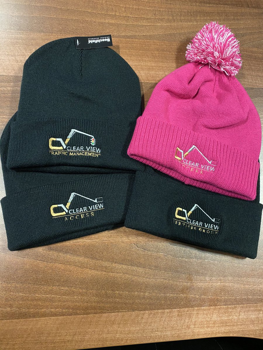 clearview_tm's tweet photo. Many thanks to Danny Olivieri and team at EM Workwear for these hats for the guys on the road, keeping them nice and toasty in the cold days/nights.
Plus a couple of pink ones for the girls in the office ๐
#clearview #access #trafficmanagement #servicesgroup #winter2020 https://t.co/yQJeYvSfn5