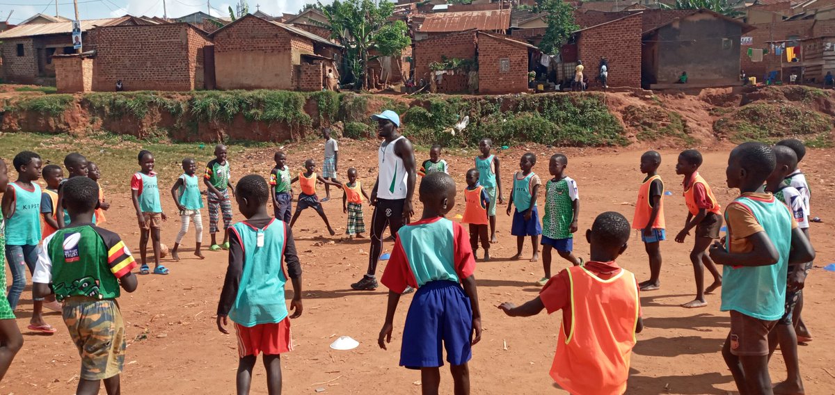AQRugbyAcademy's tweet photo. #AQRA U10's warming up with Coach @Joseph_Oyet15.
Bibs, balls & Cones donated by @KenyanTitch & #SpringBoksTagRugby team.
#AcholiQuartersRugbyAcademy https://t.co/KutT6D0Gct