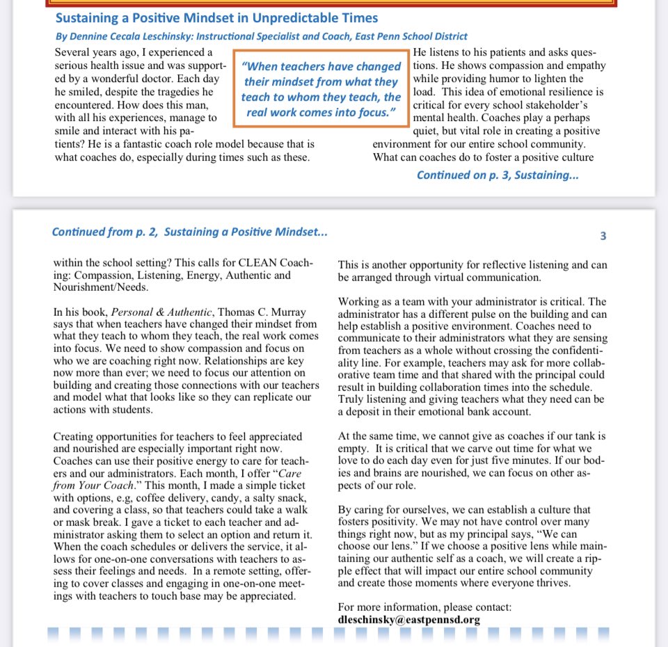 denninespin's tweet photo. I am excited to share that I was published in the latest @PIICcoach newsletter this month. I wrote a piece called, Sustaining a Positive Mindset in Unpredictable Times.Thank you to my friends & colleagues for your help and inspiration. ✨ #CLEANcoaching
https://t.co/QIlRQiXB9q https://t.co/nwLguPGk1z