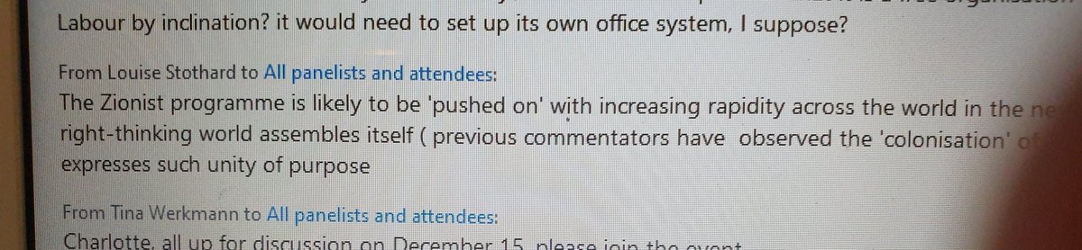 Now some of the comments are just a delight. In amongst the general FrEe SpEecH and fReE AsSanGe There's Louise's worries about the (((zionist programme))) taking over. Of course I'm sure she doesn't consider that she's a massive antisemite but she is.