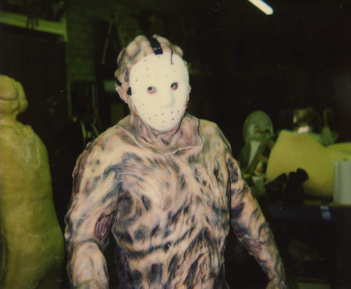 F13thFranchise's tweet photo. #BehindTheScenes Test shots of Kane Hodder for #JasonGoesToHell The Final Friday https://t.co/tLkHxYZg0b