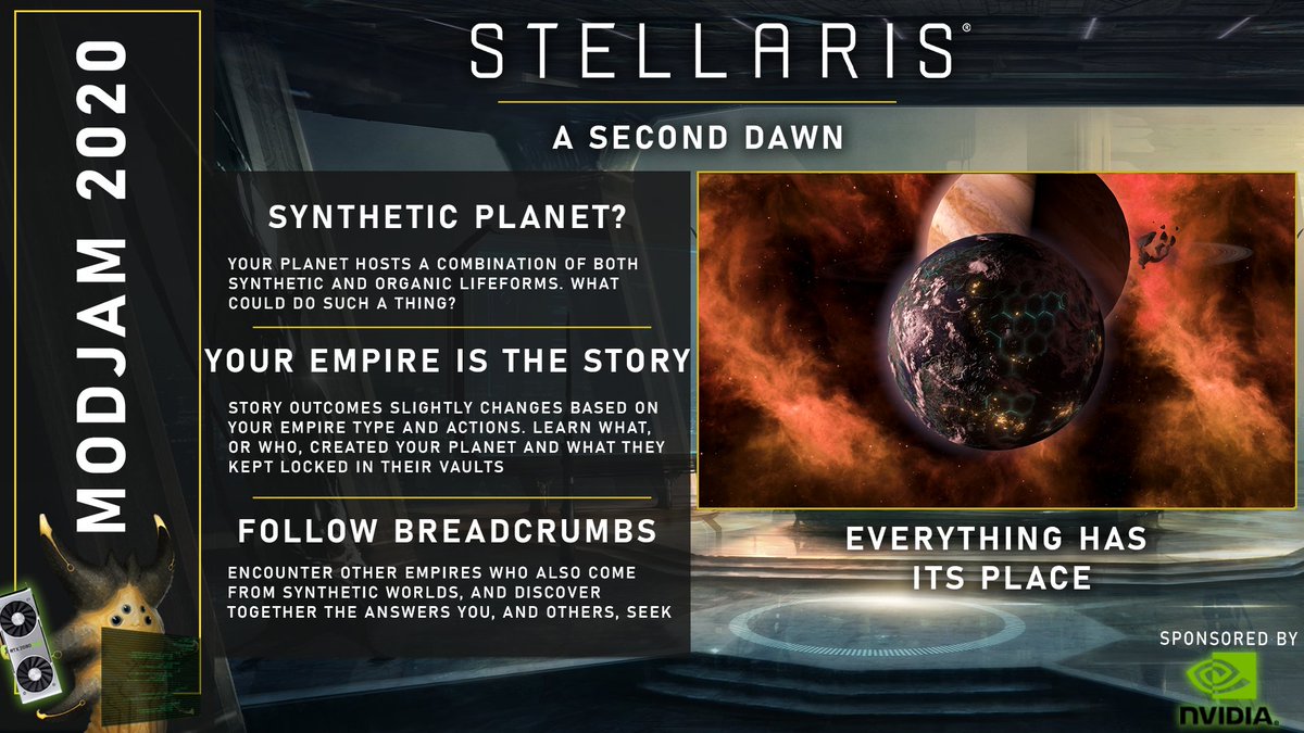 Stellaris This Is Our Second Sneak Peek At The New Origins Coming In Modjam This One Was Created By Rodahtnov The Mod Jam Mod Will Be Available On December 19th