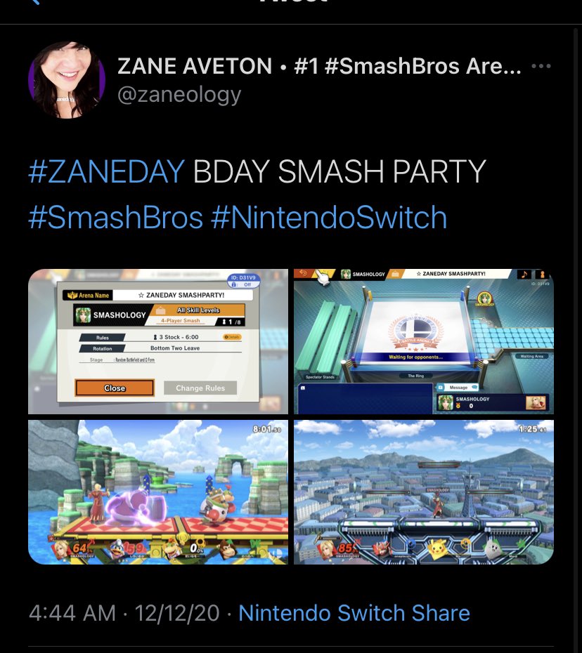 zaneology's tweet photo. ๐๐ปโโ๏ธ @kunirukario come smash ! Itโs my birthday ๐
Arena ID D31V9
#zaneday #smashbros #nintendoswitch https://t.co/HLMGHCSYPM