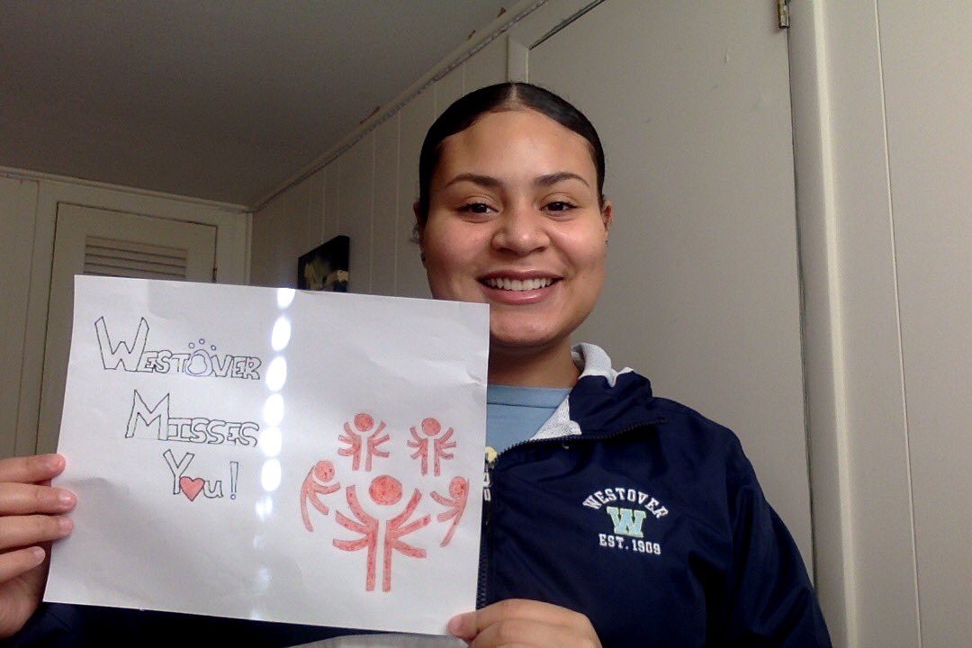 WestoverRasin's tweet photo. @SOCTconnecticut Westover students wanted to let you know... We miss being your bowling team fans!! Can’t wait to see you all again❤️ #WestoverCommunityService https://t.co/wMHdRVfroC