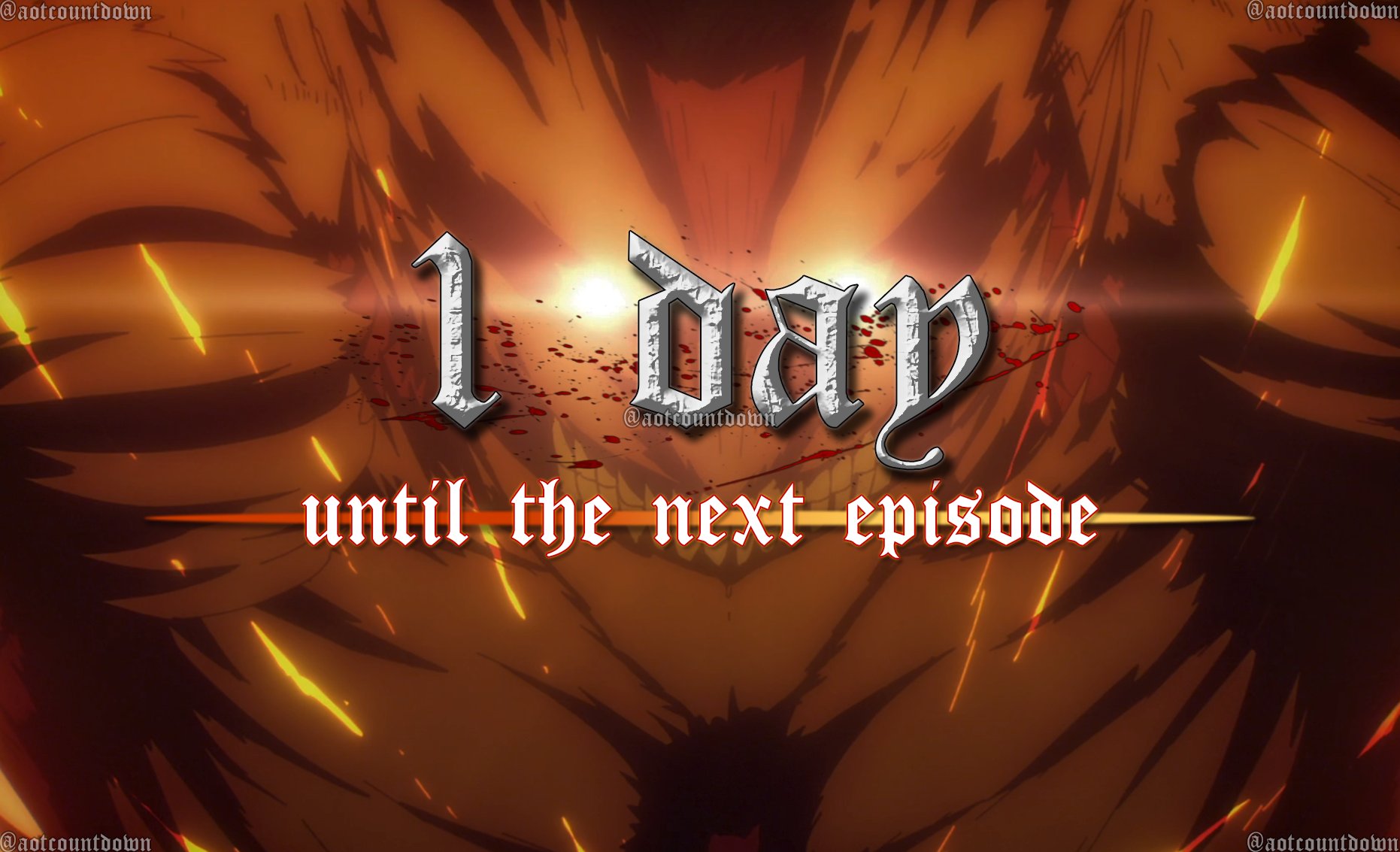 Attack On Titan Countdown (@aotcountdown) / X