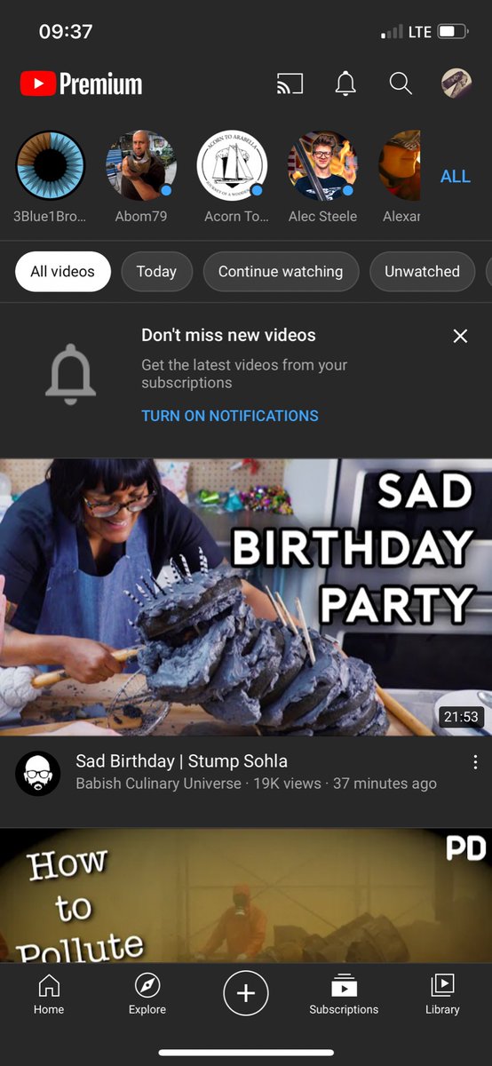 SpoonlessCorey's tweet photo. @AppStore @YouTube I keep getting this annoying banner begging me to turn on notifications for the youtube app. It it my intentional decision to have notifications turned off. Is there any way to turn this banner off? https://t.co/Bp8wjVs9Ng