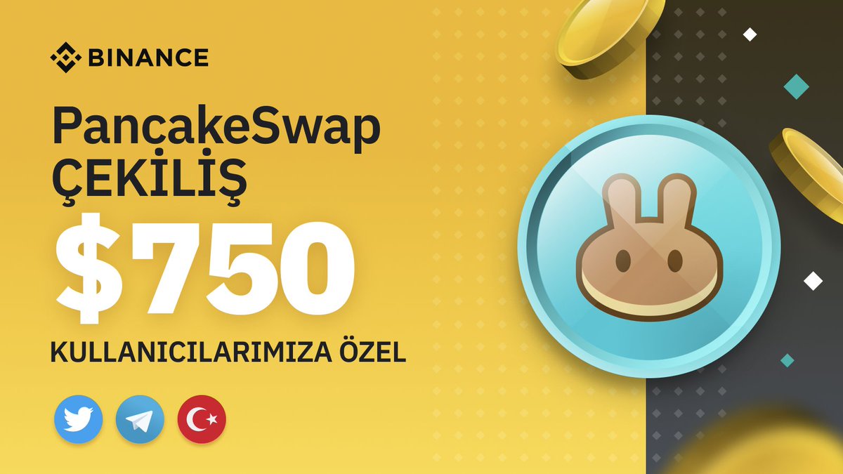 Binance_Turkish's tweet photo. 🔊#PancakeSwap #Giveaway 🚨

10 kişi 75$ değerinde $CAKE

✅ Takip @pancakeswap &amp; @BinanceTR &amp; @Binance_Turkish
🔄 Retweet
👥 3 arkadaşını yorum 💬 kısmına ekleyerek çekilişe davet et! 

Çekiliş için katıl 👉 https://t.co/mMZzeCMHbF &amp; https://t.co/P4Jv9tOhXQ

♥️Çekiliş 14.12.2020 https://t.co/n29gOPIViW
