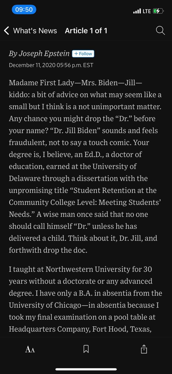 katiedjennings's tweet photo. I forgot only white men who got their PhDs before 1950 are allowed to be called doctor. Thanks @WSJ opinion page for reminding me! https://t.co/B2LMay74ut
