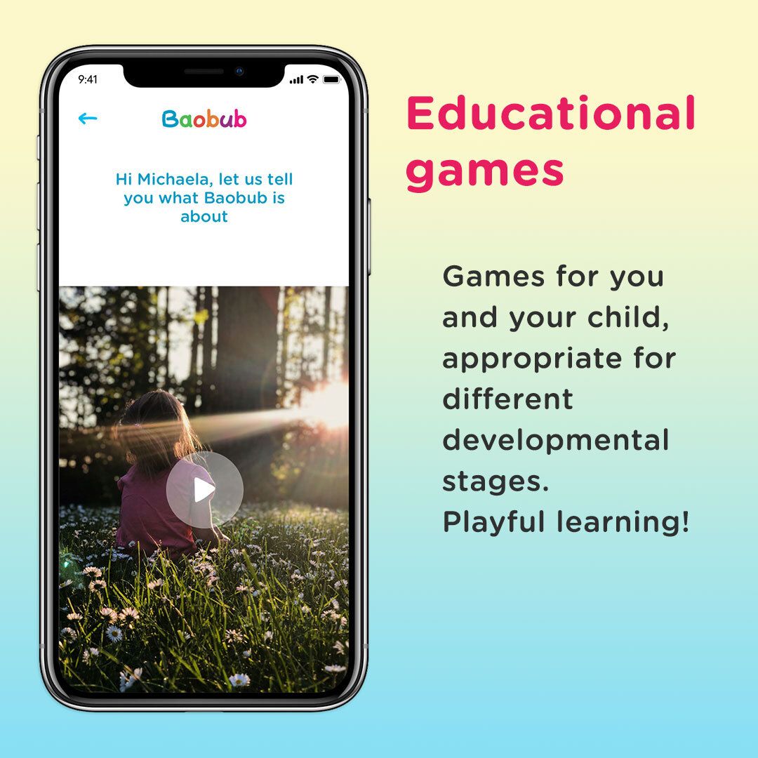 BaobubApp's tweet photo. Our app will help you make each day you spend with your little bub more fun, by delivering quick games that you can play at home or outside, with materials and resources you already have. Don't miss out on the fun, discover our app through the link in our bio! https://t.co/IQxLDM8v6W