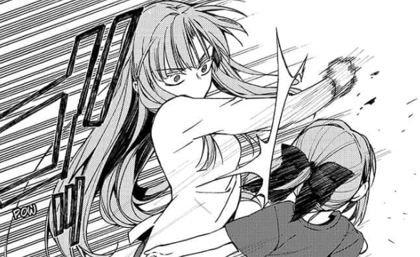 tw // physical abusethen we get to the part where she actually talks to mahiru. her sister punches her, kicks her twice (both times she literally flew across the room), jabbed her neck and knocked her down, then grabbed her head and repeatedly slammed it against a wall.