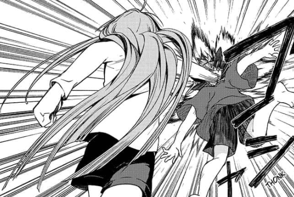 tw // physical abusethen we get to the part where she actually talks to mahiru. her sister punches her, kicks her twice (both times she literally flew across the room), jabbed her neck and knocked her down, then grabbed her head and repeatedly slammed it against a wall.