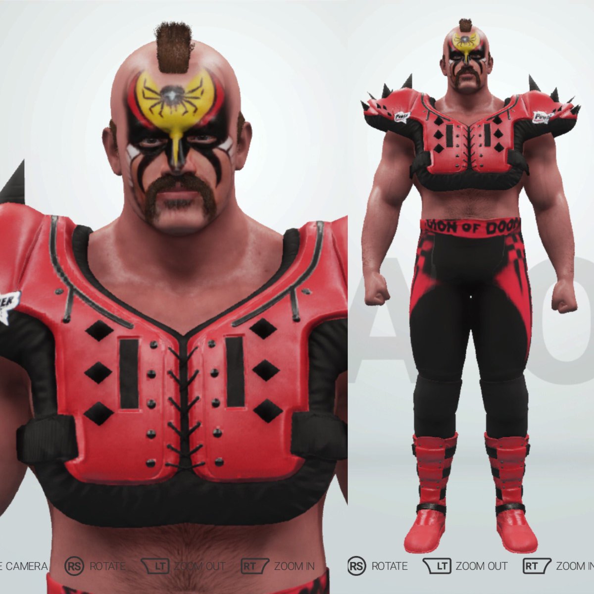 OmegamanX44's tweet photo. Next up in the #LEGENDS Project...OOOOOOOOH WHAT A RUSH!! The #LegionofDoom #Hawk & #Animal! Only started this morning so still tons of work to do #wwe2k19 #XboxOne #Xbox #XboxShare #LEGENDSPROJECT https://t.co/u5qY4Opt7o