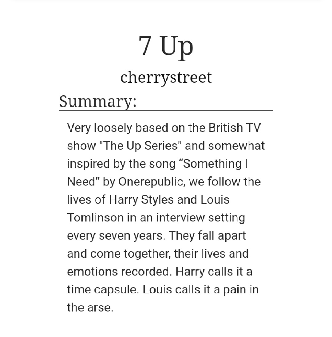 - 7Up( https://archiveofourown.org/works/5828539/chapters/13433071?view_adult=true)