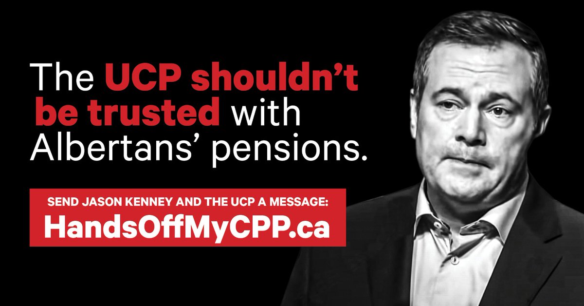 RachelNotley's tweet photo. The Alberta NDP would NEVER jeopardize your retirement by pulling out of the Canada Pension Plan.
We need your help to stop Jason Kenney's plan to pull out of CPP to appease separatists in his Caucus. Get involved in our campaign at https://t.co/NaPw5WyHQu #ableg https://t.co/1klQiHJPo4