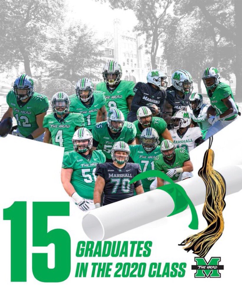 Congratulations to our <a href="/HerdFB/">Marshall Football</a> graduates! This was a tough year but you persevered. #WeAreMarshall