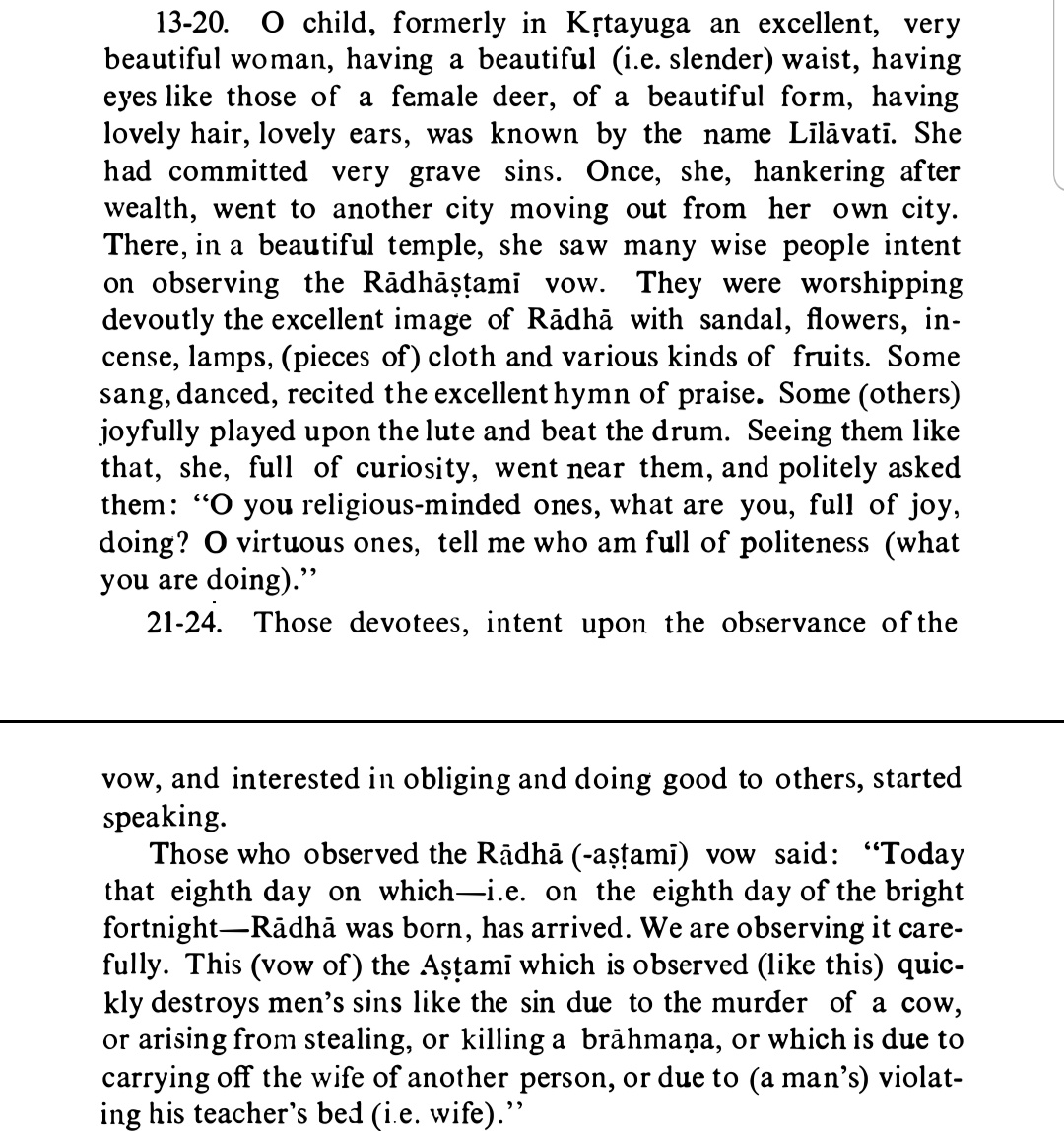 Padma Purana mentions Greatness of Radha Ashtami