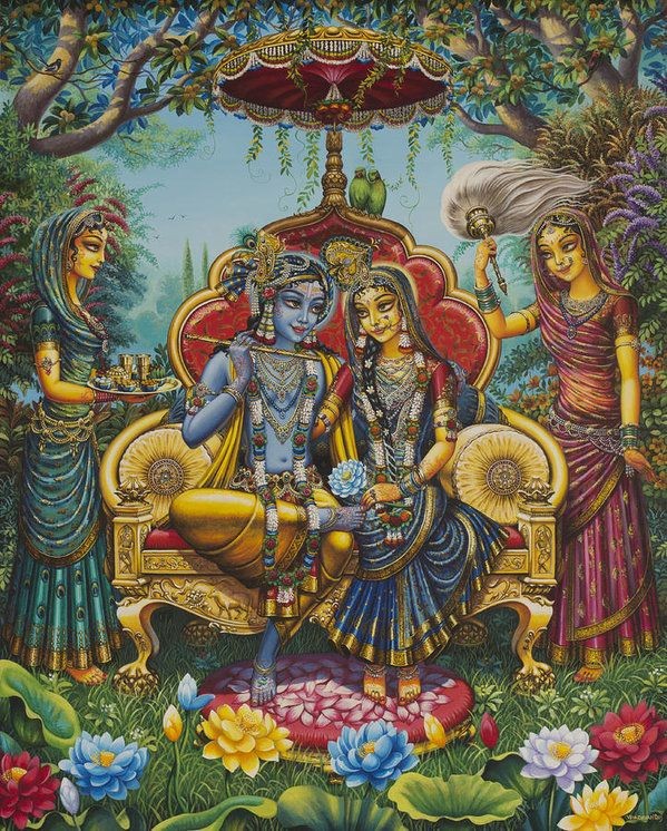 Conclusions : 1 Maa Rādhā exists and can't be separated from Lord Krishna.2.Her appearance is referred as Lotus like3. She is Shakti of Lord Krishna.