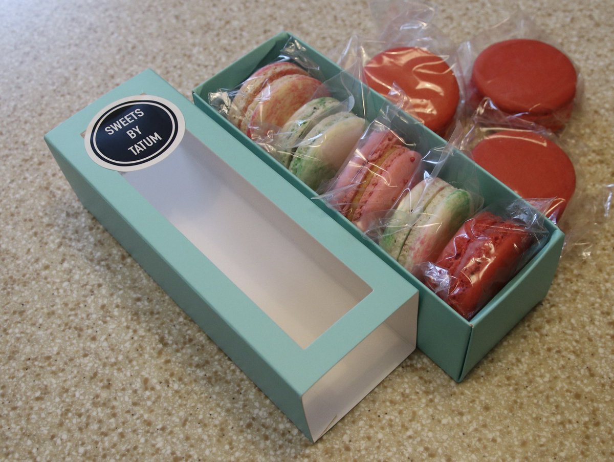  #2020gratitude #sweetsbytatum are new at our Farmer’s Market and her macarons are to die for. She gave me extra cranberry orange today because I said how delish they were. Cotton candyCandy caneSalted caramelMoon mistCranberry orange x 4!