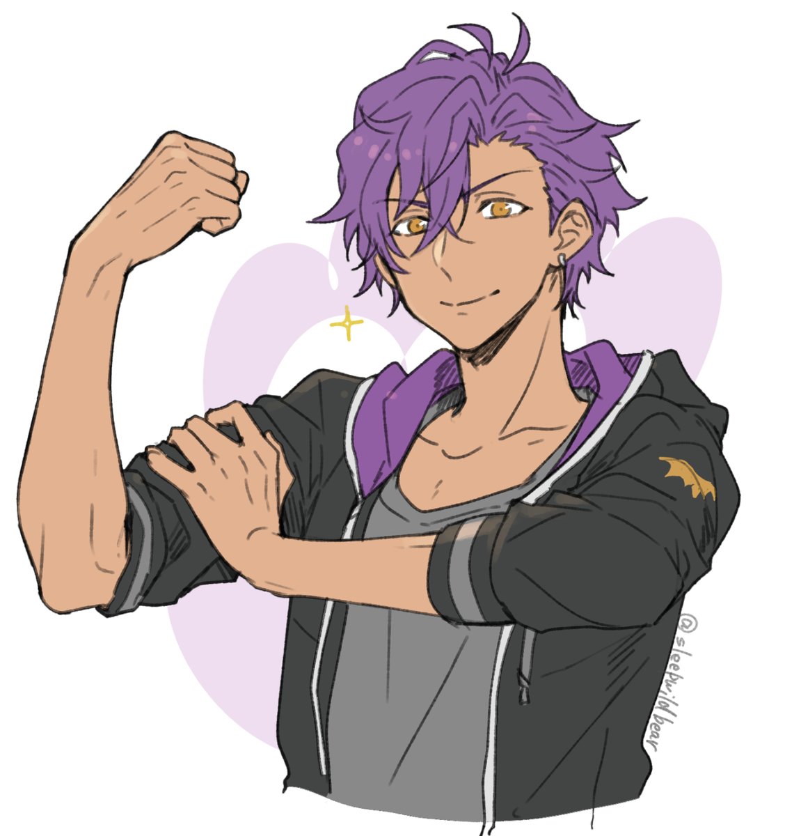 腕っぷしに自慢のある推し愛おしすぎる てっとにのイラスト