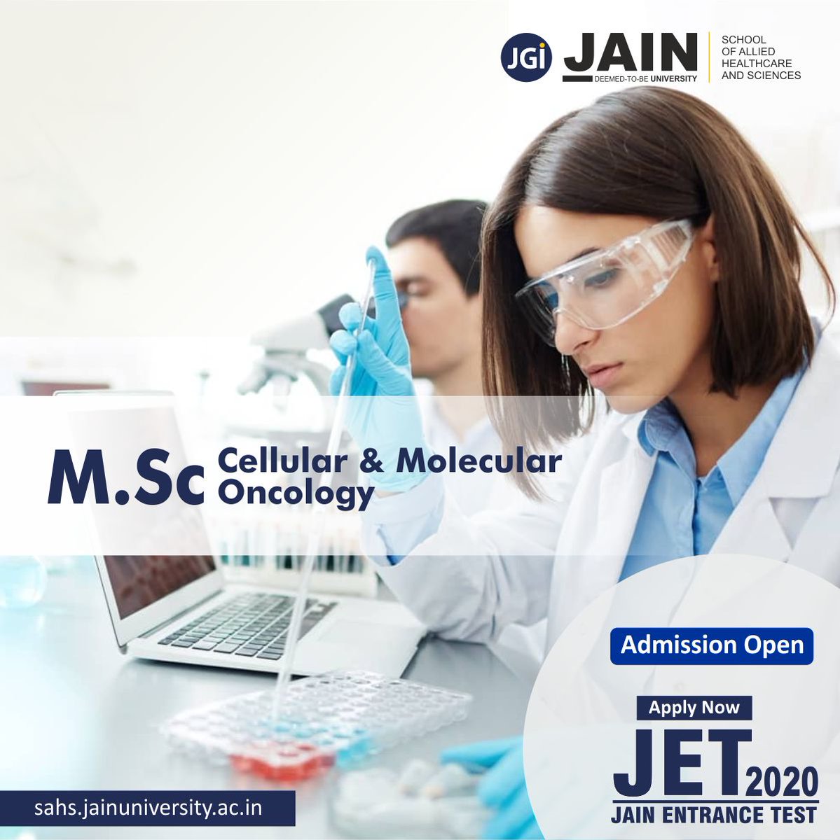 SAHS_Updates's tweet photo. Our MSc Cellular &amp; Molecular Oncology program will give you a head start in the industry with opportunities to explore advanced theories in cell biology.

More info here: https://t.co/e8Xv9iiJGY

#MSc #CellularMolecularOncology #HealthCare #Masters #SAHS #JainUniversity #JET2020 https://t.co/PEY9SDIOcd
