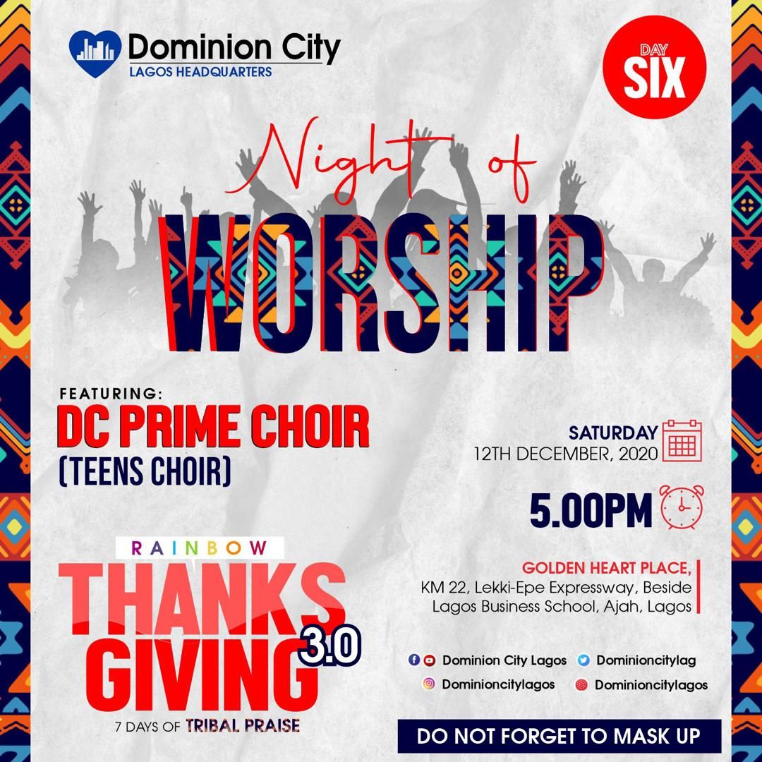 dominioncitylag's tweet photo. Day 6 is all about worshipping and showing reverence to our maker.
And today features a special performance from our teenage church, come, let worship our king, the God who has been merciful.
Time: 5:00pm
#RTG2020
#Rainbowthanksgiving
#TribalPraise https://t.co/IHtM3bBWnx