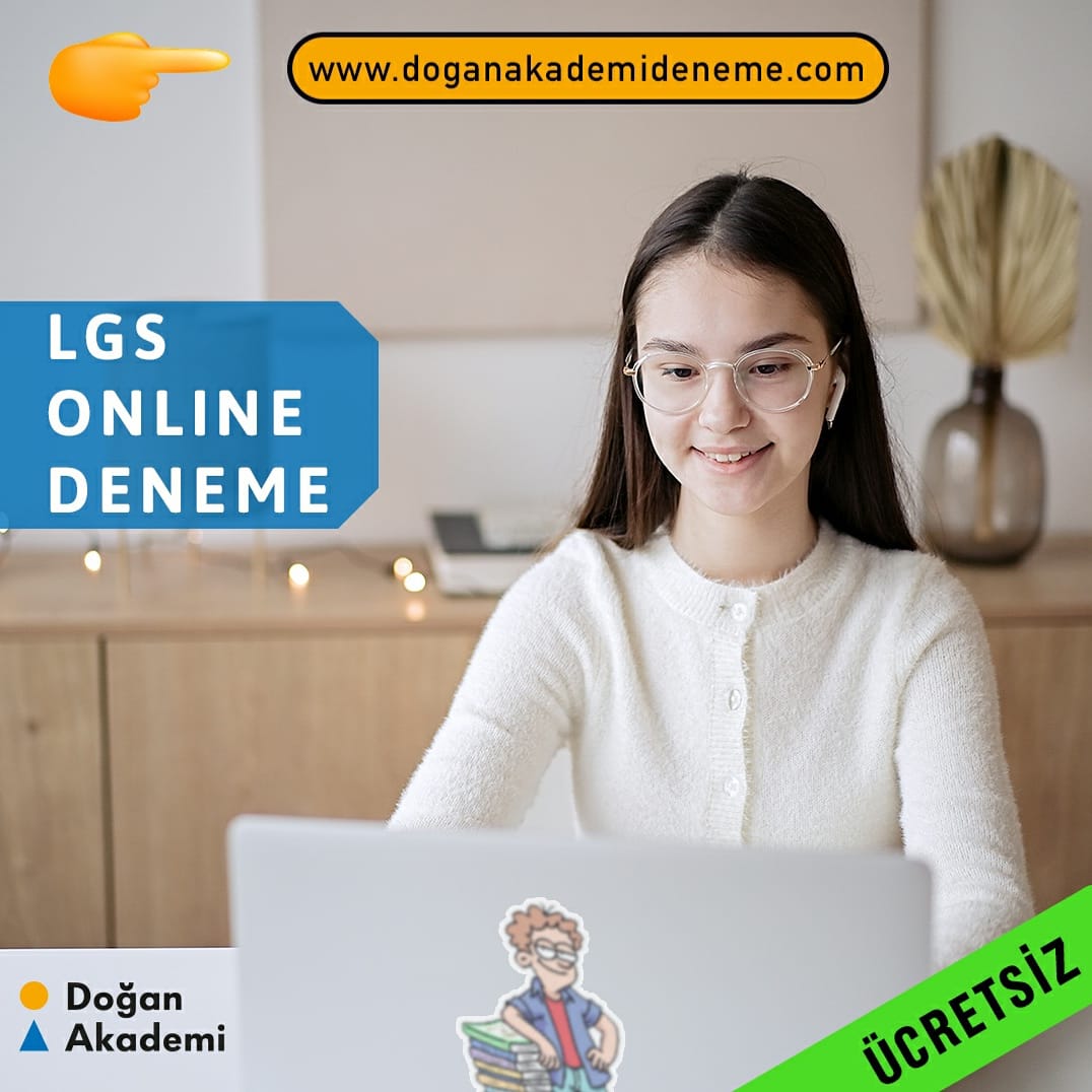Doğan Akademi'nin öğrencilere desteği "online" sınavlarla devam ediyor. 📢🎉Türkiye Geneli LGS deneme sınavına girmek için doganakademideneme.com adresine üye olman yeterli. 🥳 Sınava, 18-21 Aralık tarihlerinde istediğin gün ve saatte girebilirsin.