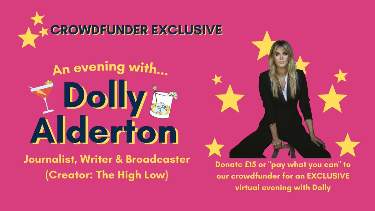 PressPadUK's tweet photo. We have some VERY exciting news...We will be hosting an EXCLUSIVE evening with none other than @DollyAlderton, writer🖊️ podcaster 🎙️ &amp; all-round millennial icon 💥
 
Donate £15 or *pay what you can* to our crowdfunder to bag a ticket for January's event: https://t.co/aJ836Q6zmx https://t.co/3SfEfnwsKg