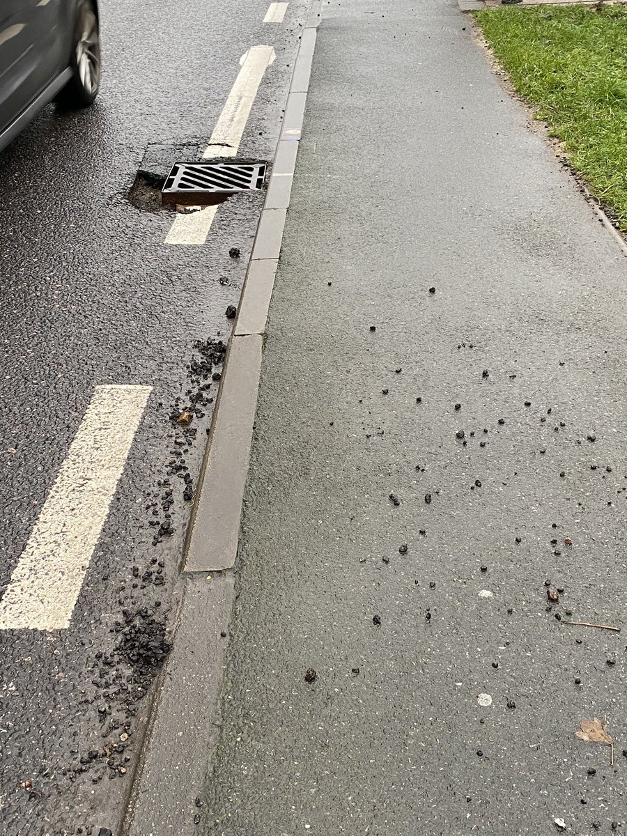 KeithSavill's tweet photo. @Essex_CC Massive and very dangerous pothole in Eight Ash Green. Your on line reporting system tells me to “phone immediately” but then the phones are only open Monday to Friday. This needs urgent attention! https://t.co/jqy5t7IXXU