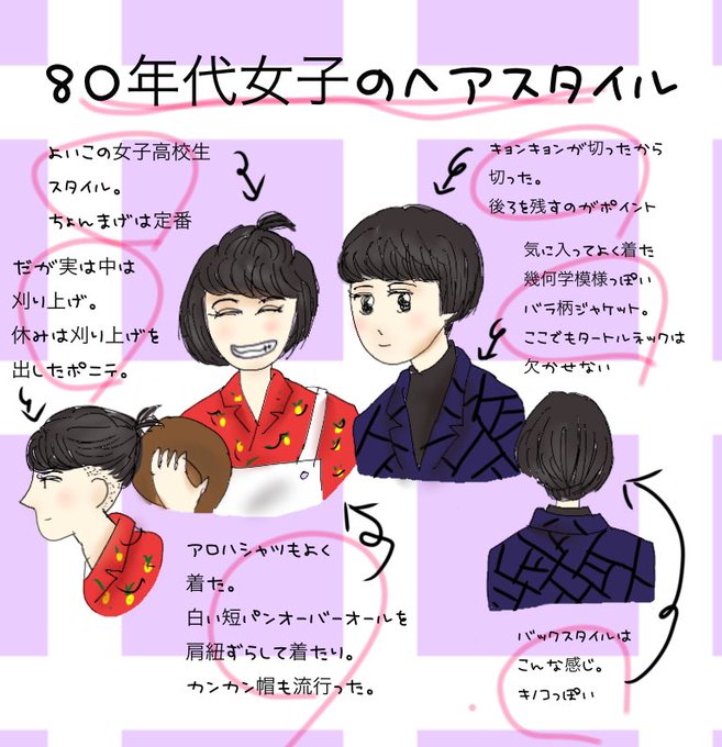 80年代ファッションのtwitterイラスト検索結果