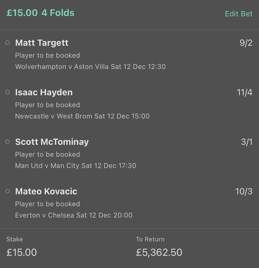 DCTABS's tweet photo. ⭐️⚽️ GIVEAWAY⚽️⭐️

Christmas cards! 🟨🟥

Let’s hope so 🤞🏽

If this long shot cards acca lands today I will give away £362.50 to someone who likes and RT’s this

Must be following to qualify and able to use PayPal

Good Luck 😉 https://t.co/JnnCi2hVWX