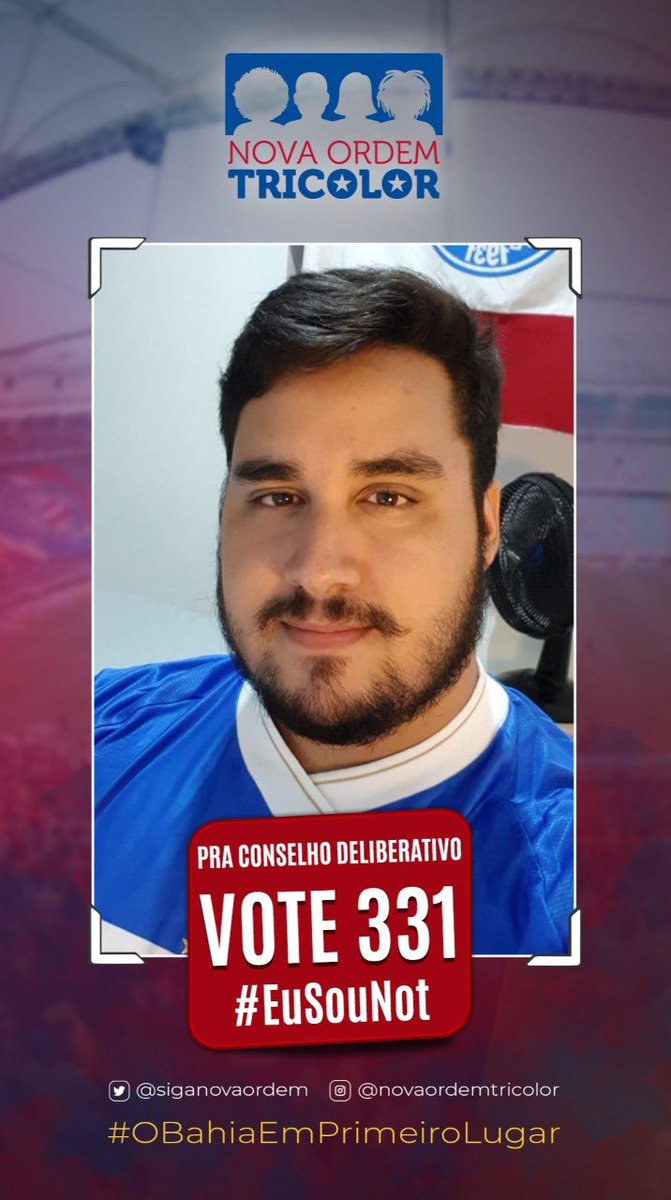 leirodoinfo's tweet photo. Hoje é dia de #Vote331 #NovaOrdemTricolor para colocar #OBahiaEmPrimeiroLugar. @siganovaordem https://t.co/pPHJ9lCVH3