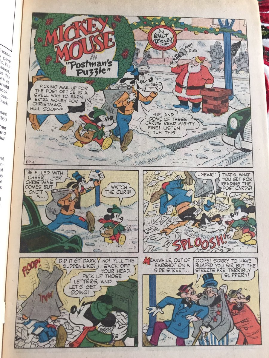Christmas Comics Day 12 - MICKEY AND DONALD #9 - cover by Daan Jippes; two festive stories: Mickey Mouse by Bill Wright; and Donald Duck by Carl Barks (who also painted the back cover). Back cover gag strip by Bob Foster & Frank Smith...