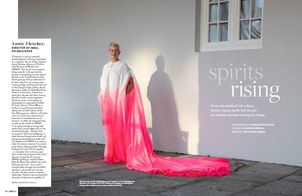 IMMAIreland's tweet photo. “At this moment of global reckoning, I believe it acts as a powerful reminder of what we are capable of.” – @AnniefletcherR , Director, IMMA speaking about our current exhibition #GhostsfromtheRecentPast on this month's @image_magazine.
#IMMAIreland #IMMA2020 https://t.co/KMponfqo2B