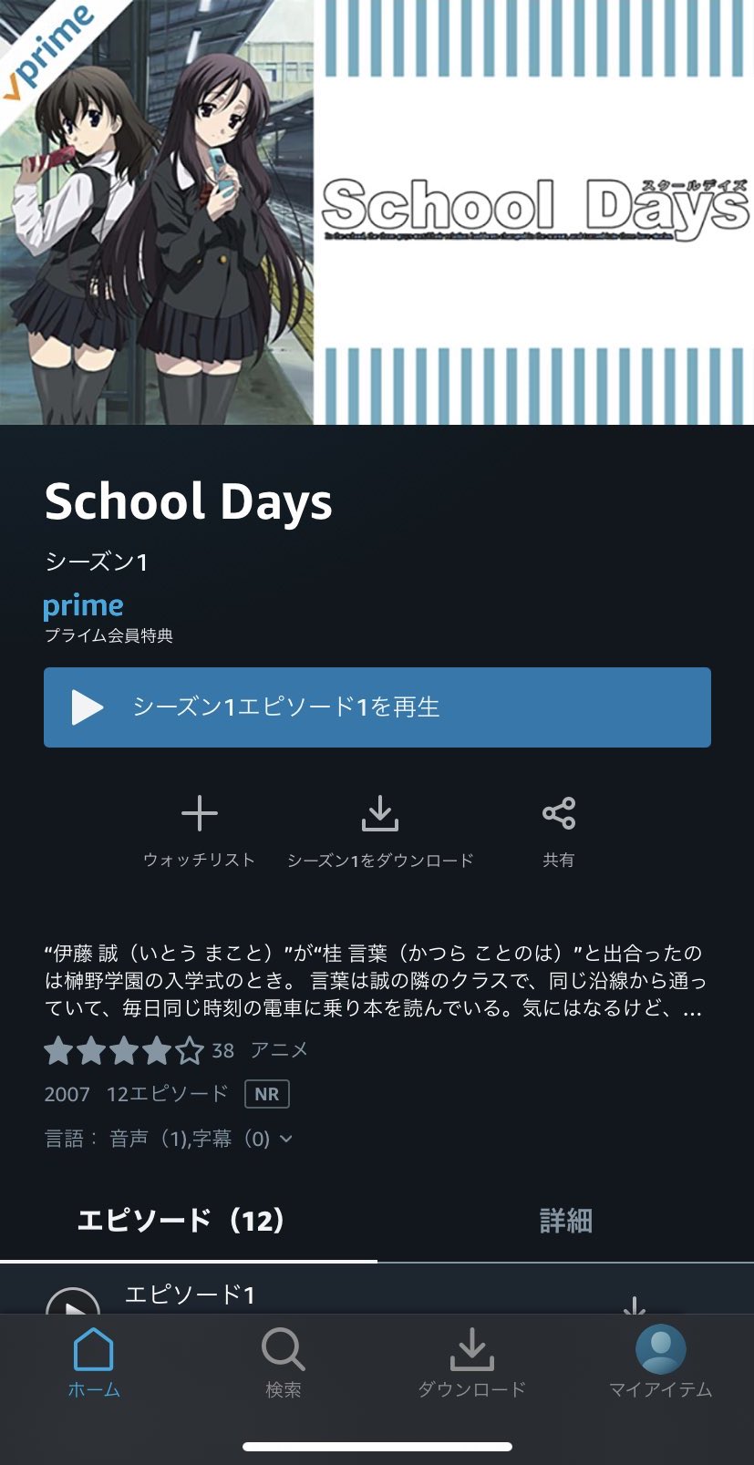 School Days 伊藤誠 アイマスク eeoくじ A賞 - メルカリ