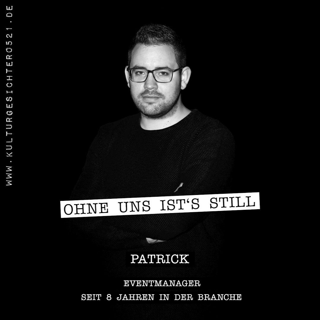 0521Kultur's tweet photo. @patrick_events | Foto: @DennisDaletzki Please RT #kulturgesichter0521 #alarmstuferot #kulturistsystemrelevant #ohneunsistsstill #kulturgesichter #ohneunsbleibststillunddunkel #kulturcookies #backonstage #bielefeld #kulturgesichterbielefeld #bielefelderkultur #alarmstufedunkelrot https://t.co/TSABIRcB0c